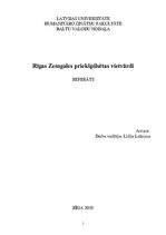 Research Papers 'Rīgas Zemgales priekšpilsētas vietu vārdi', 1.