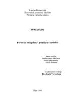 Research Papers 'Personāla atalgošanas principi un metodes', 1.