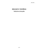 Summaries, Notes 'Deliktu tiesības', 1.