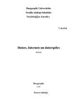 Research Papers 'Dators, internets un datorspēles', 1.