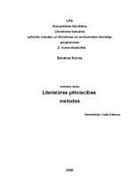 Research Papers 'Literatūras pētniecības metodes ', 1.
