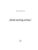 Essays 'Small and Big Crimes', 1.