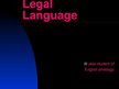 Presentations 'Legal Language', 1.
