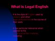 Presentations 'Legal Language', 2.