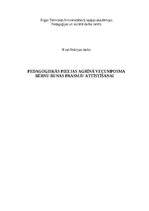 Term Papers 'Pedagoģiskās pieejas agrīnā vecumposma bērnu runas prasmju attīstīšanai', 1.