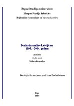Research Papers 'Bezdarba analīze Latvijā no 1995.-2004.gadam', 1.