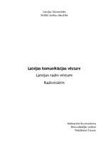Research Papers 'Latvijas komunikācijas vēsture', 1.