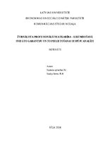 Research Papers 'Žurnālista profesionālā neatkarība – likumdošanā sniegto garantiju un to pieliet', 1.