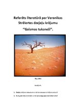 Research Papers 'Veronikas Strēlertes dzejoļu krājuma "Gaismas tuksneši" analīze', 6.