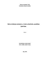 Essays 'Komunikācijas process un komunikatīvās uzvedības īpatnības', 1.