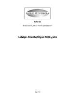Research Papers 'Latvijas finanšu tirgus 2007.gadā', 1.