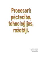 Research Papers 'Procesori: pēctecība, tehnoloģijas, ražotāji', 1.