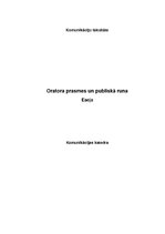Essays 'Oratora prasmes un publiskā runa', 1.