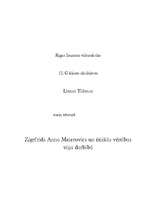 Essays 'Zigfrīds Anna Meierovics un ētiskās vērtības viņa darbībā', 1.
