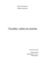 Research Papers 'Serīns, treonīns, cisteīns', 1.