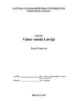 Research Papers 'Valsts valoda Latvijā', 1.