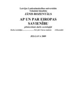 Research Papers 'Ap un par Eiropas Savienību', 1.