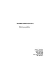Research Papers 'Latviešu valodas lībiskais dialekts', 1.