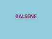 Presentations 'Balsene', 1.