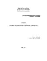 Research Papers 'Lobisms. Eiropas Savienība un Latvijas iespējas tajā', 1.