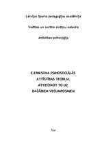 Research Papers 'E.Eriksona psihosociālā attīstības teorija', 1.