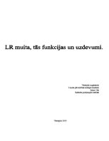 Research Papers 'Latvijas Republikas muita', 1.
