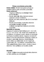Summaries, Notes 'Šūnas osmotiskais potenciāls', 1.