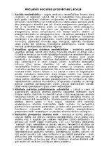 Summaries, Notes 'Aktuālās sociālās problēmas Latvijā un pasaulē', 1.