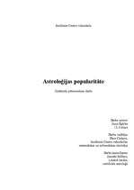 Research Papers 'Astroloģijas popularitāte', 1.