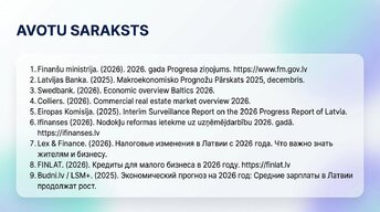 Presentations 'Patērētāju un uzņēmumu uzvedība Latvijas ekonomikā 2026. gadā', 15.