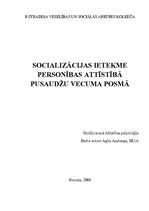 Research Papers 'Socializācijas ietekme personības attīstībā pusaudža vecumposmā', 1.