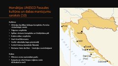 Presentations 'Horvātijas UNESCO Pasaules mantojuma sarakstā iekļautie kultūras mantojuma objek', 10.