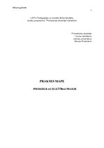 Practice Reports 'Pirmsskolas izglītības prakse', 1.