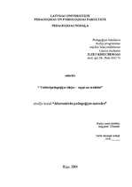Research Papers 'Valdorfpedagoģijas idejas - sapņi un realitāte', 1.