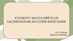 Presentations 'Studentu skaita izpēte un salīdzinājums ar citiem rādītājiem', 1.