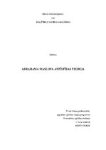 Research Papers 'Abrahama Maslova attīstības teorija', 1.