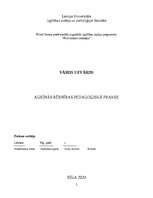 Practice Reports 'Pirmsskolas agrīnās prakses atskaite', 1.