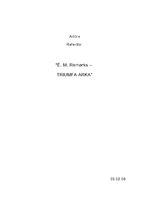Essays 'Ēriha Marijas Remarka darbs "Triumfa arka"', 1.