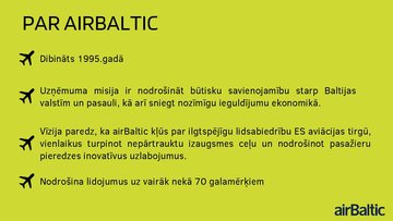 Presentations 'Uz klientu orientētas organizācijas ‘’airBaltic’’ raksturojums', 2.