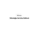 Research Papers 'Mitoloģija latviešu folklorā', 1.
