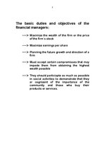 Summaries, Notes 'The Basic Duties of Financial Managers', 3.