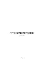 Summaries, Notes 'Fotohromie materiāli', 1.