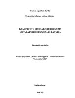 Research Papers 'Kvalificētu specialistu trūkums metālapstrādes nozarē Latvijā', 1.