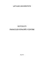 Research Papers 'Pasaules finanšu centri', 1.