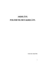 Research Papers 'Akrilāti. Polimetilmetakrilāts', 1.