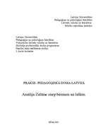 Research Papers 'Amālija Zaltāne starp bērniem un lellēm', 1.