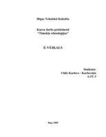 Research Papers 'E-veikals', 1.