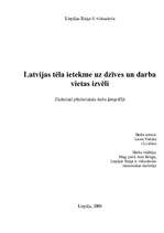 Research Papers 'Latvijas tēla ietekme uz dzīves un darba vietas izvēli', 1.
