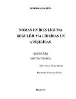 Research Papers 'Nomas un īres līguma regulējuma līdzības un atšķirības', 1.
