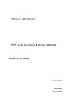Research Papers '1905.gada revolūcija Latvijas teritorijā', 1.